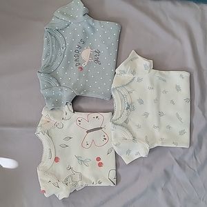Carter's size preemie. Girls Green and pink onsie
